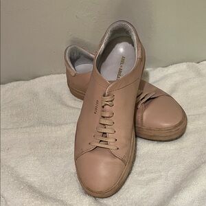 Axel Arigato Blush “Clean 90” Leather Sneakers